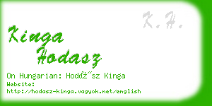 kinga hodasz business card